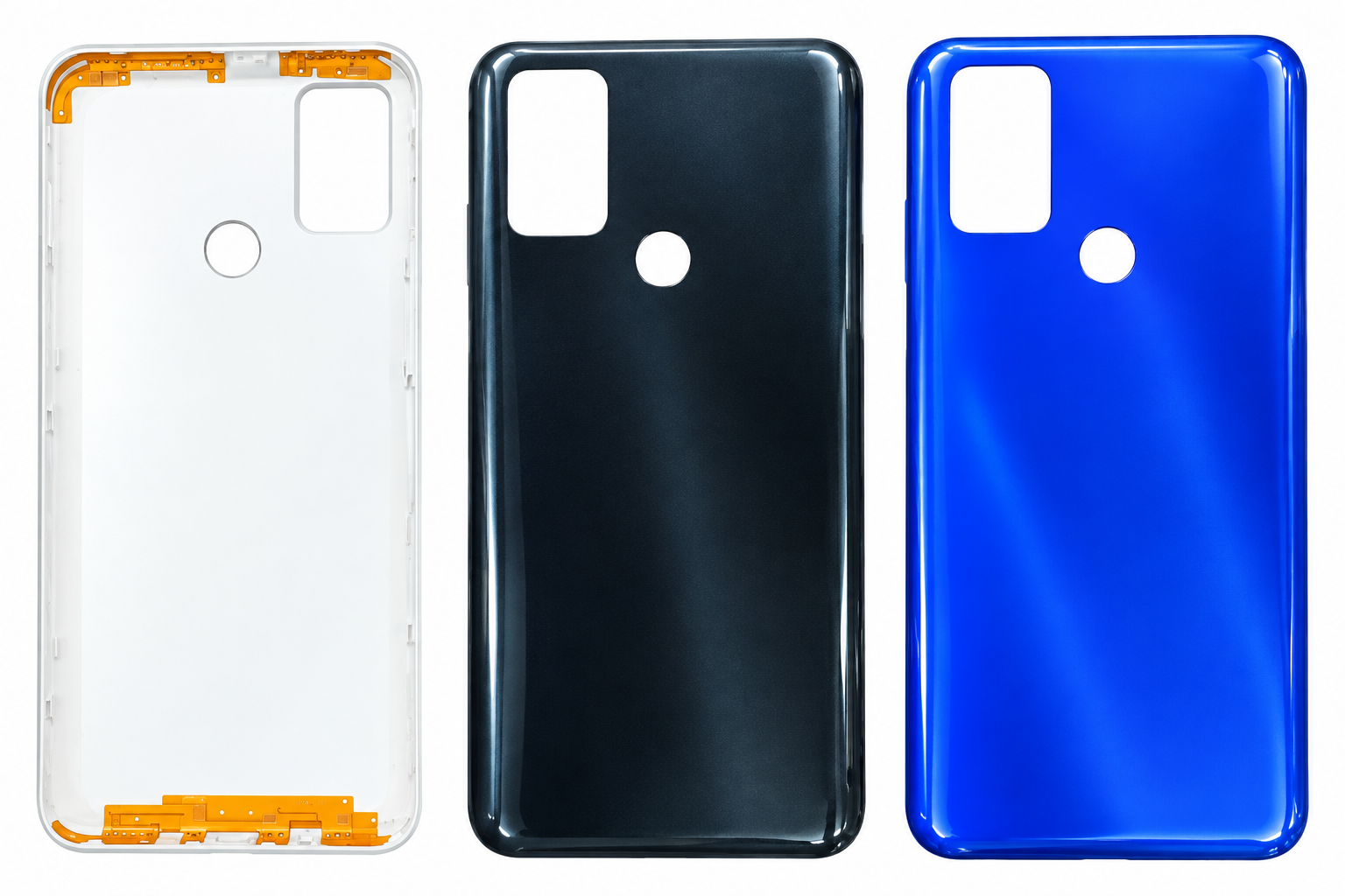 Compatible Replacement for Tecno Spark KE6 4G Back Panel – Black & Blue